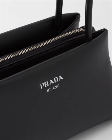 prada ledertasche schwarz|farfetch prada bags.